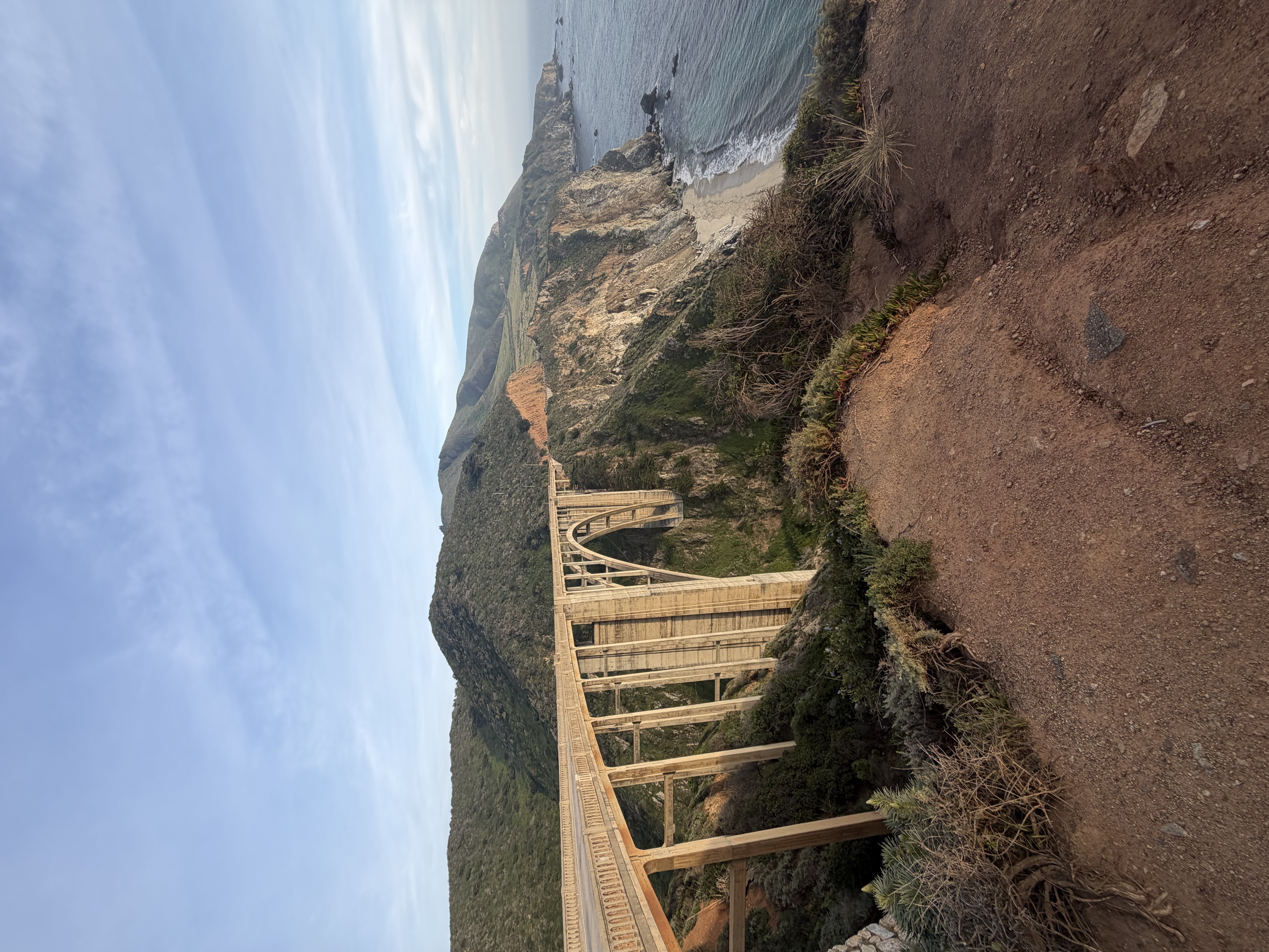 Coastal boardwalk overlooking the ocean